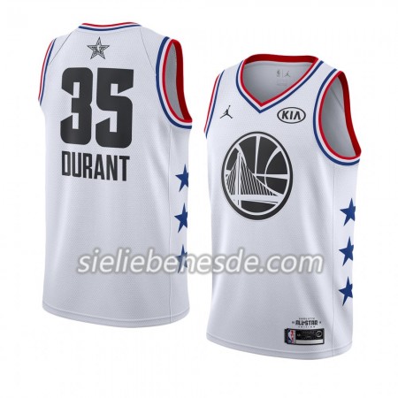 Herren NBA Golden State Warriors Trikot Kevin Durant 35 2019 All-Star Jordan Brand Weiß Swingman
